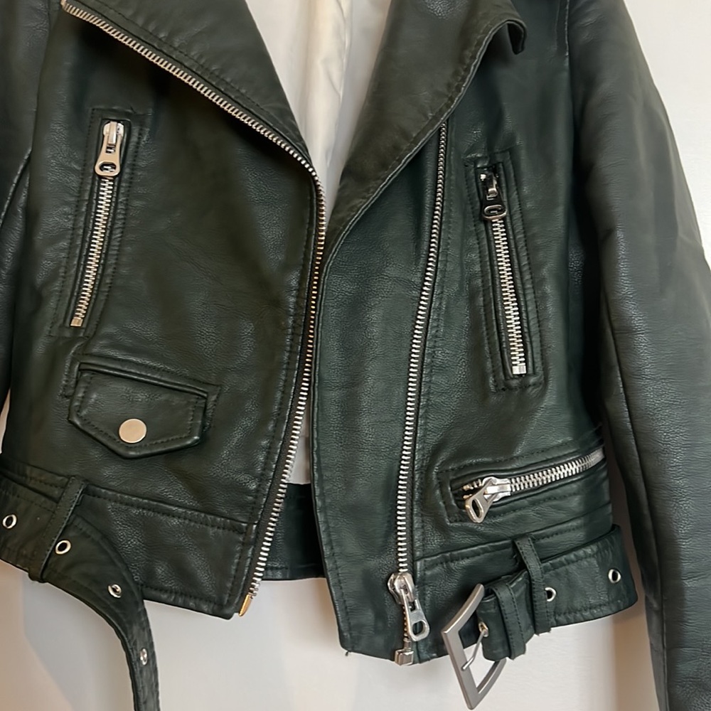 Zara leather jacket with Sherpa collar - Picture 4 of 6